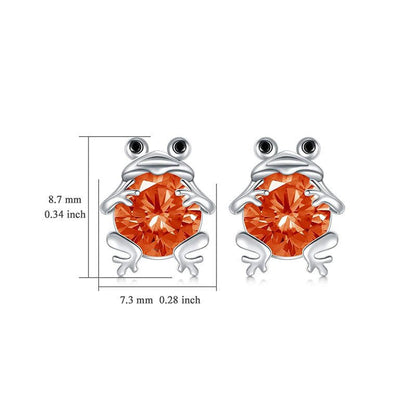 Frog Earrings Lovely Silver Earrings-Jewearrings