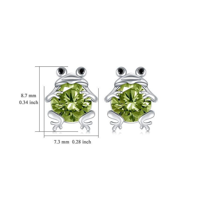 Frog Earrings Lovely Silver Earrings-Jewearrings