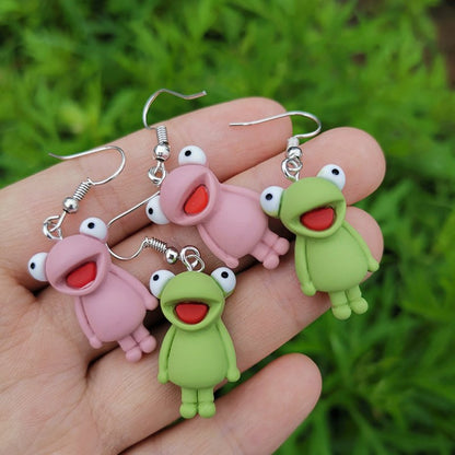 Frog Earrings Resin Animal Earrings-Jewearrings