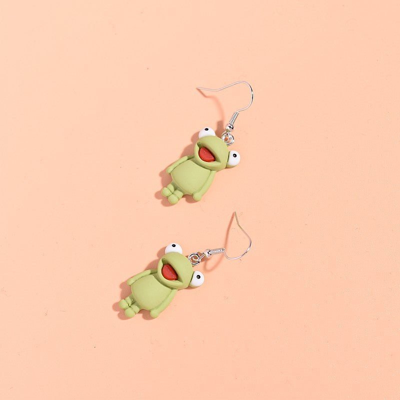 Frog Earrings Resin Animal Earrings-Jewearrings