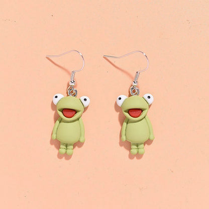 Frog Earrings Resin Animal Earrings-Jewearrings