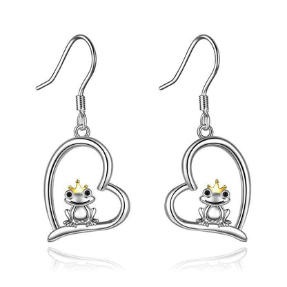 Frog Earrings Silver Studs-Jewearrings