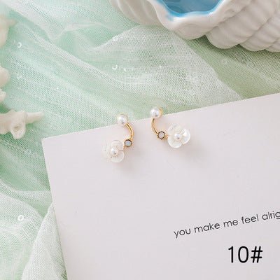 Frosty Starfish Shell Earrings-Jewearrings