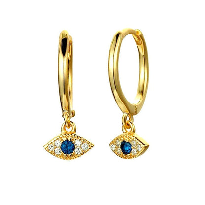 Frosty Wind Ladies Fashion Blue Eyes Retro Earrings-Jewearrings