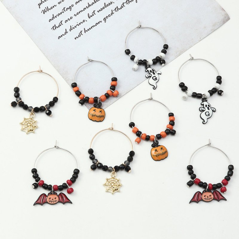 Fun Pumpkin Earrings With Rice Beads-Jewearrings