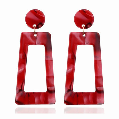 Geometric Acrylic Irregular Earrings Summer Beauty Jewelry-Jewearrings