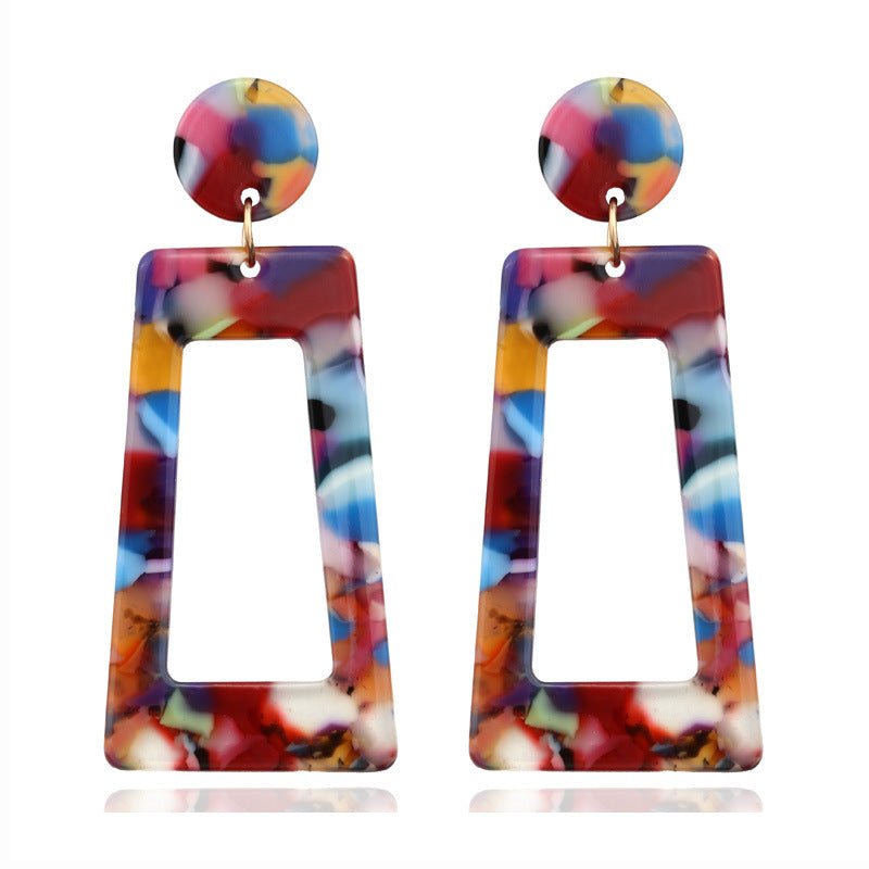 Geometric Acrylic Irregular Earrings Summer Beauty Jewelry-Jewearrings