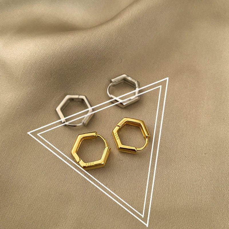 Geometric Earrings Gold Wild Earrings Cold Wind-Jewearrings