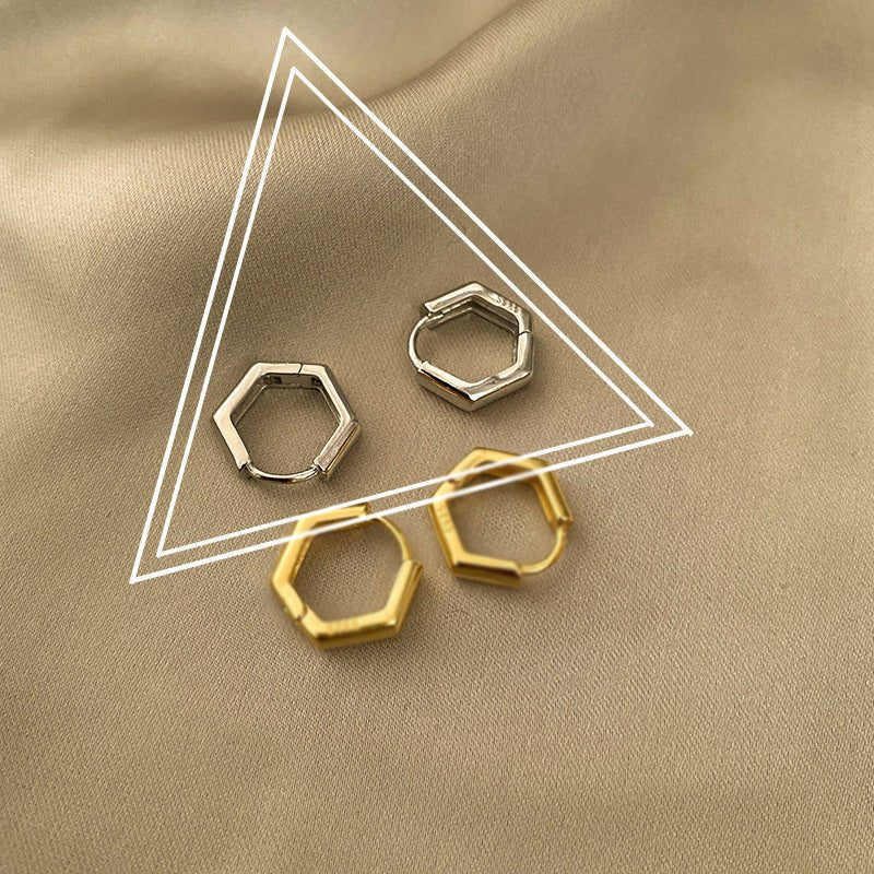 Geometric Earrings Gold Wild Earrings Cold Wind-Jewearrings