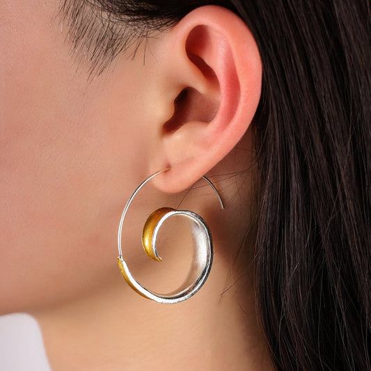 Geometric Large Hoop Earrings Female Personality Minimalist-Jewearrings