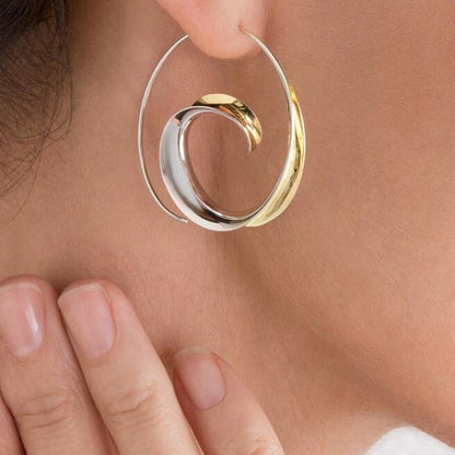 Geometric Large Hoop Earrings Female Personality Minimalist-Jewearrings