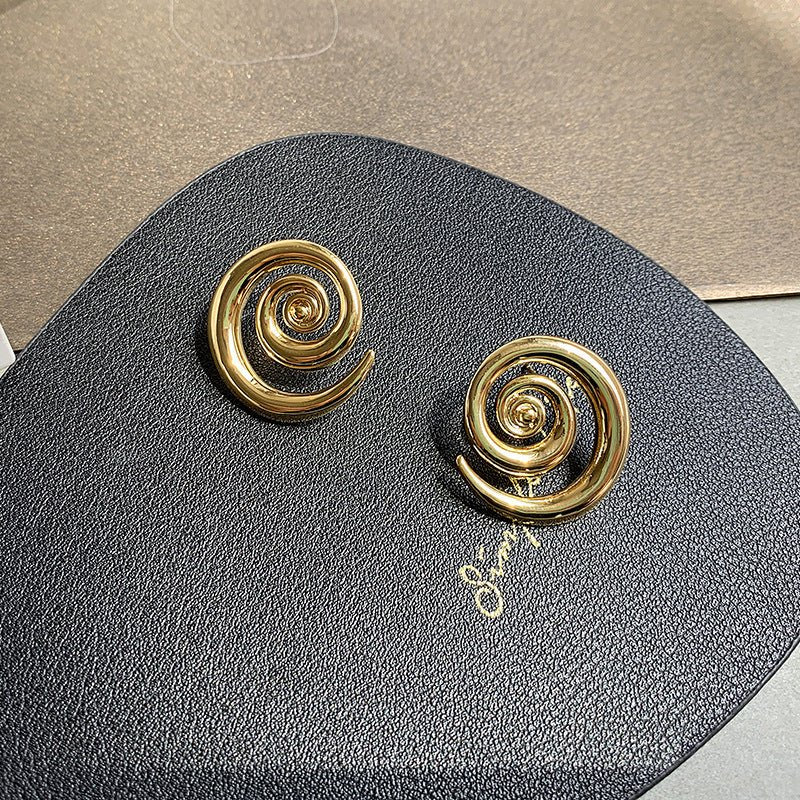 Geometric Rotation 18K Gold Earrings-Jewearrings