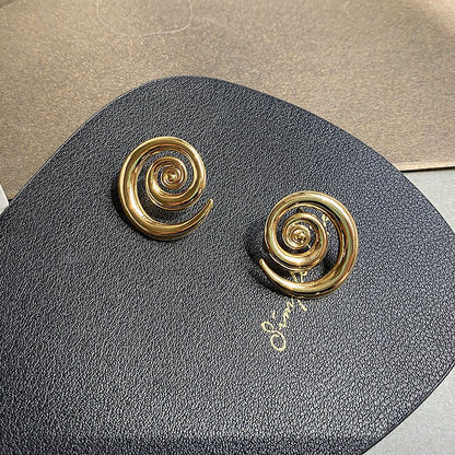 Geometric Rotation 18K Gold Earrings-Jewearrings