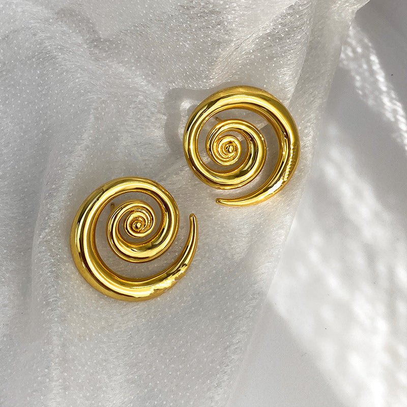 Geometric Rotation 18K Gold Earrings-Jewearrings