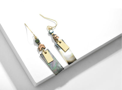 Geometric shell earrings-Jewearrings