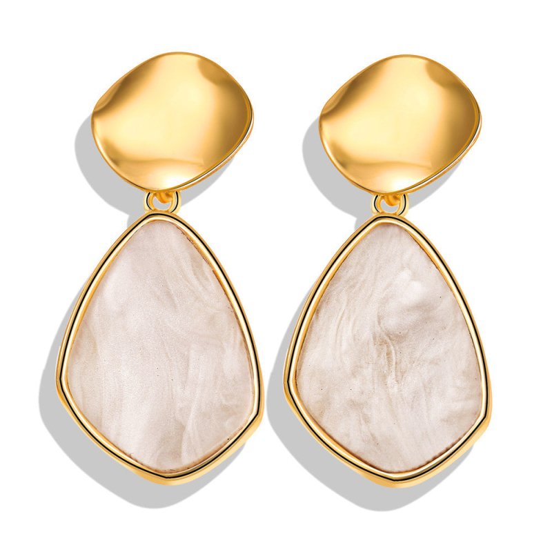 Geometric shell earrings-Jewearrings