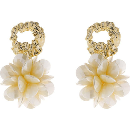 Geometric Three-dimensional Flower Stud Earrings-Jewearrings