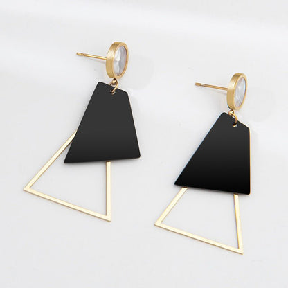 Geometric Trend Fashion Acrylic Earrings-Jewearrings