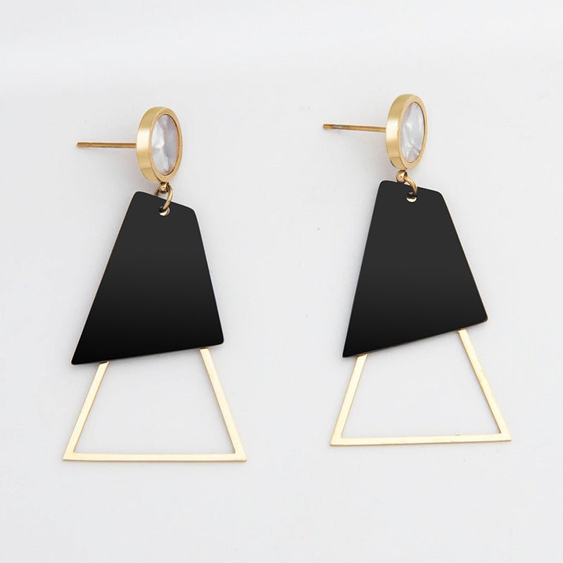 Geometric Trend Fashion Acrylic Earrings-Jewearrings