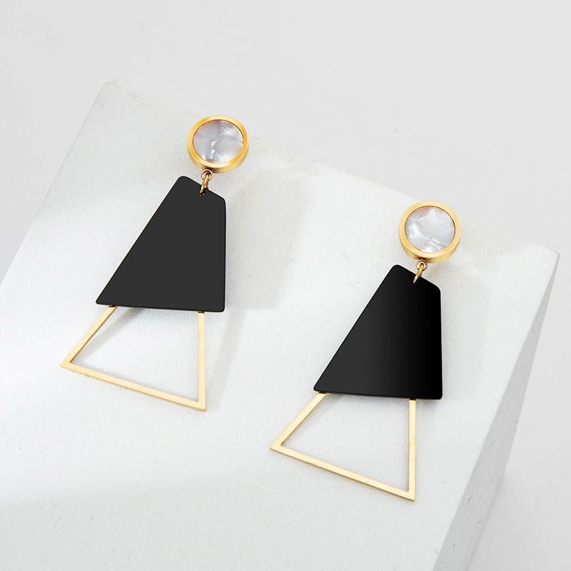 Geometric Trend Fashion Acrylic Earrings-Jewearrings