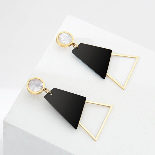 Geometric Trend Fashion Acrylic Earrings-Jewearrings