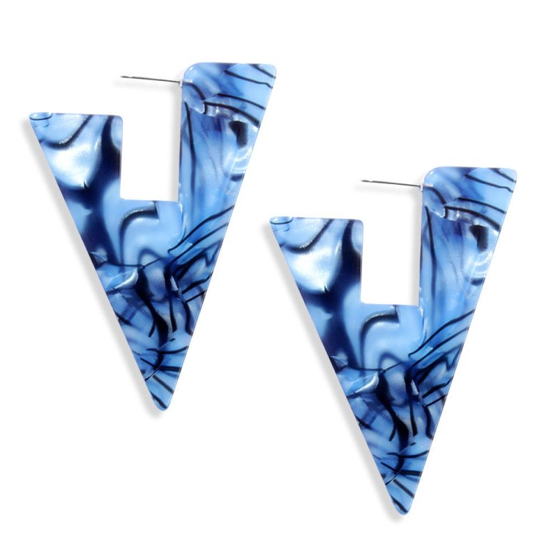 Geometric Triangle Personality Creative Acrylic Stud Earrings For Women-Jewearrings