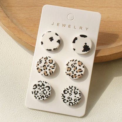 Girls Clay Texture Acrylic Earrings Set-Jewearrings