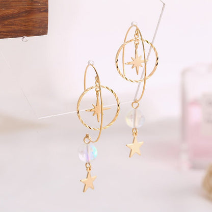 Girly Heart Gold Earrings Boutique Accessories-Jewearrings