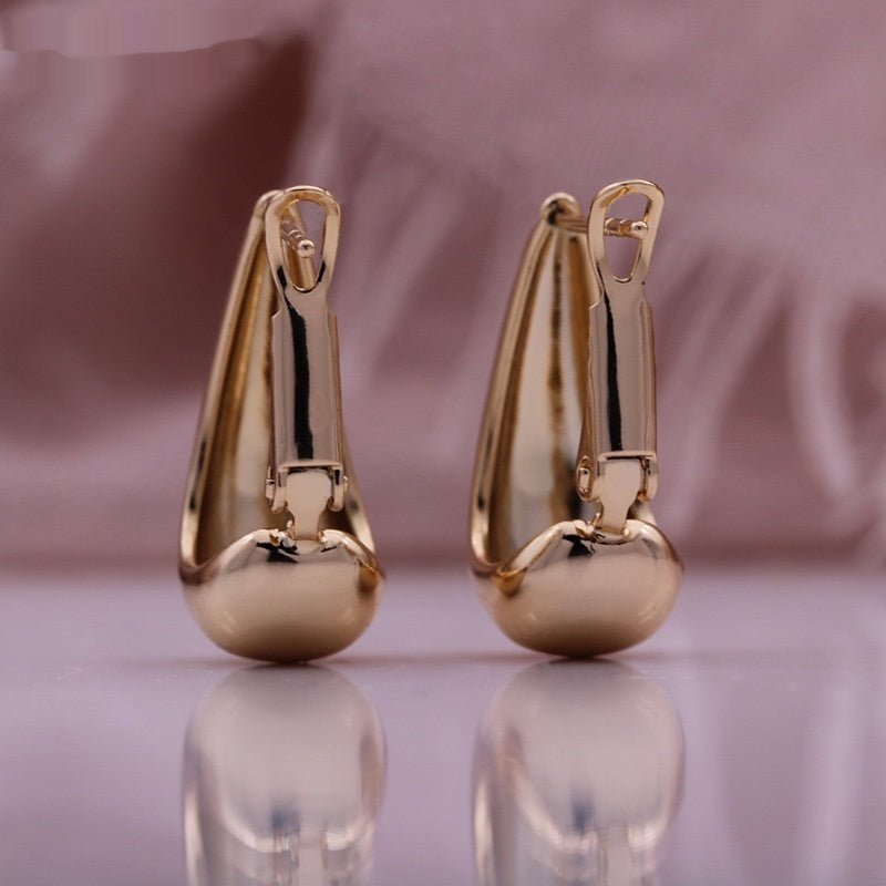 Glossy 585 Rose Gold Boutique Women's Earrings-Jewearrings