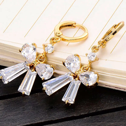 Gold Bow Earrings | Classic & Elegant Zirconia Studs-Jewearrings