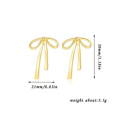 Gold Bow Earrings for Women - Lightweight & Stylish-Jewearrings