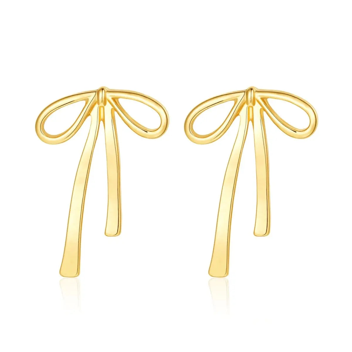 Gold Bow Earrings for Women - Lightweight & Stylish-Jewearrings