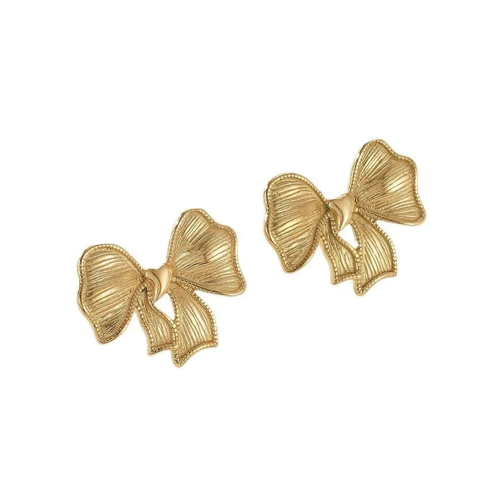 Gold Bow Earrings for Women | Stylish & Affordable-Jewearrings