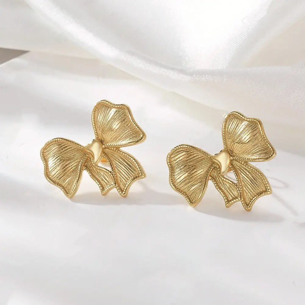 Gold Bow Earrings for Women | Stylish & Affordable-Jewearrings