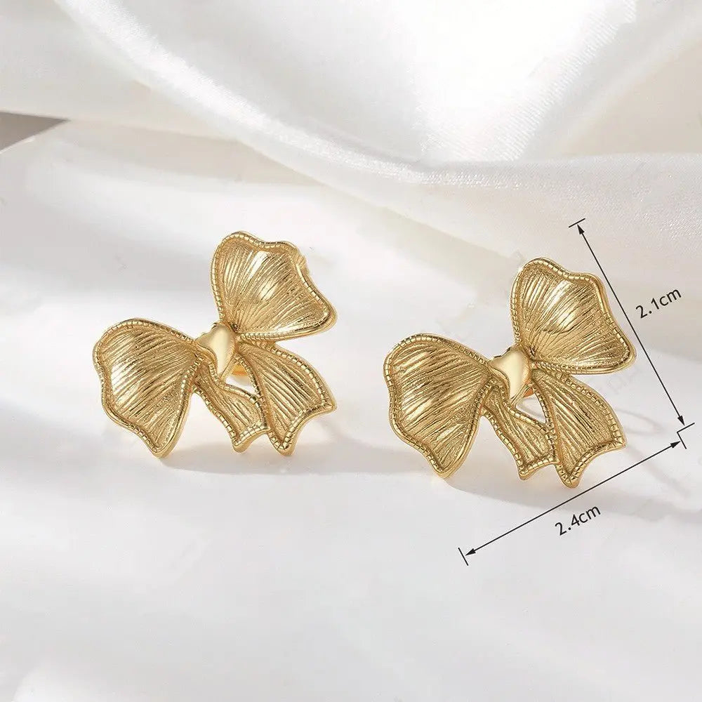 Gold Bow Earrings for Women | Stylish & Affordable-Jewearrings