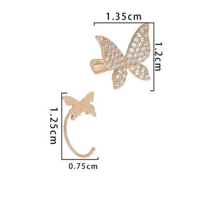 Gold Bow Earrings | Micro-zircon Clip-On Earrings for Women-Jewearrings