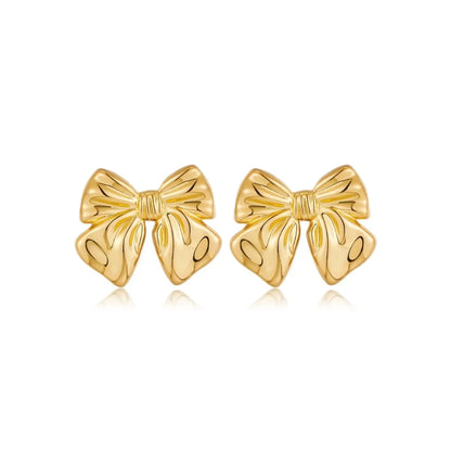 Gold Bow Earrings | Stylish & Chic for Every Occasion-Jewearrings