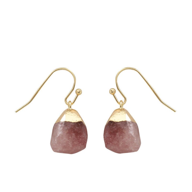 Gold earrings with crystal earrings-Jewearrings