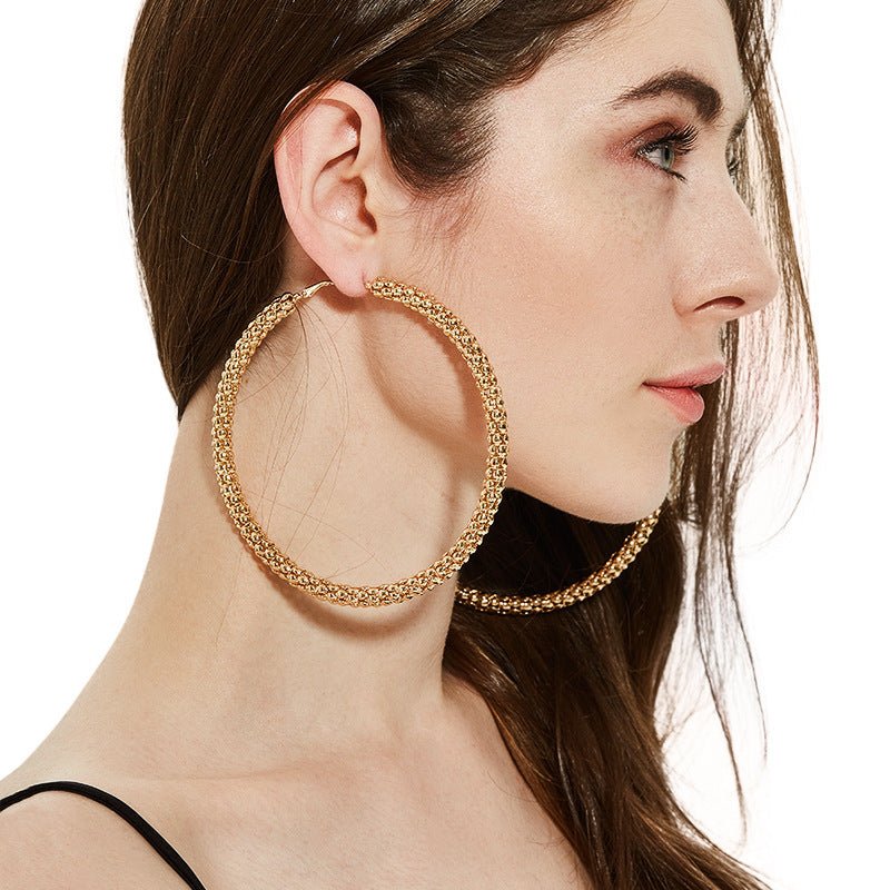 Gold Hoop Earrings Fashion In Europe And America-Jewearrings