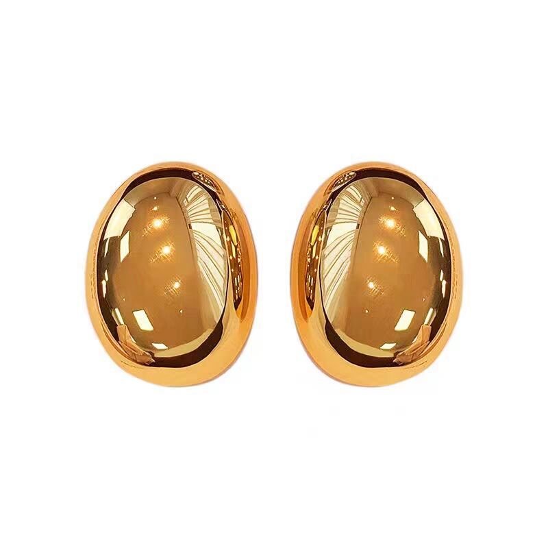 Gold Large Earrings Women's Three-dimensional Special-interest Design-Jewearrings