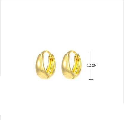 Gold Plated Hoop Earrings Women-Jewearrings