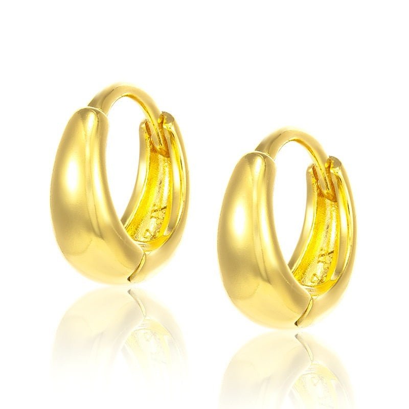 Gold Plated Hoop Earrings Women-Jewearrings