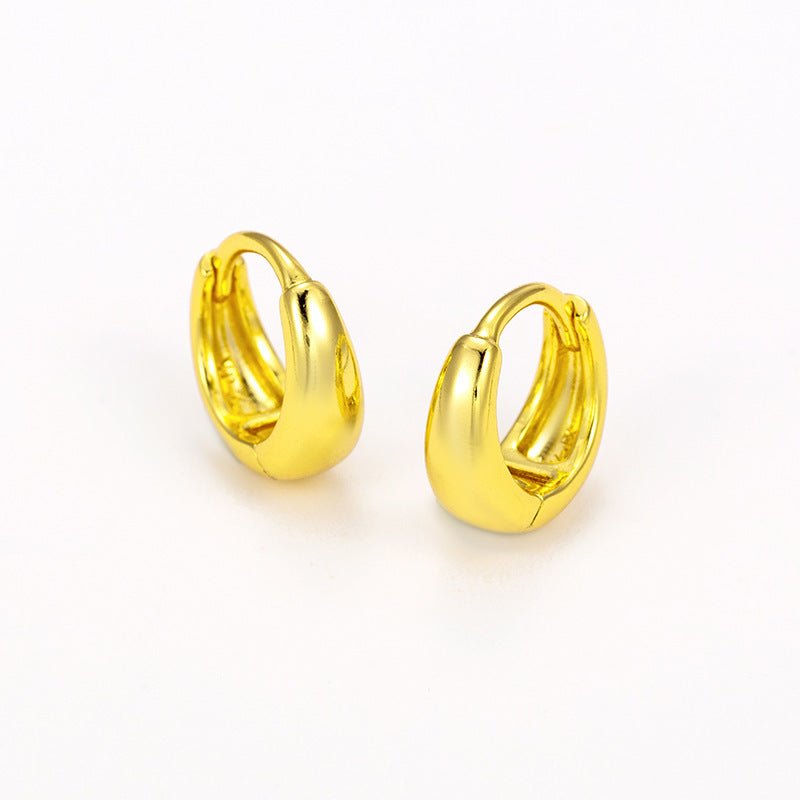 Gold Plated Hoop Earrings Women-Jewearrings