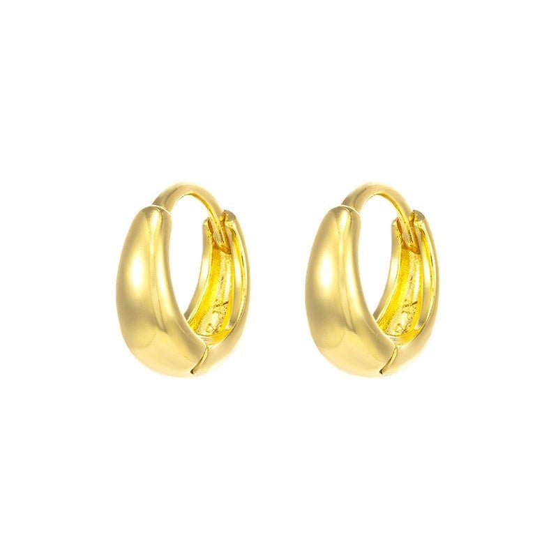 Gold Plated Hoop Earrings Women-Jewearrings