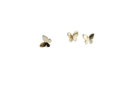 Gold Plated Light Board Mini Shiny Butterfly Studs Earrings-Jewearrings