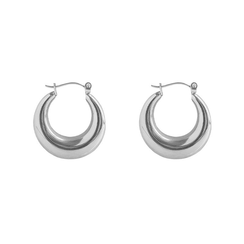 Gold-plated Silver Non-fading Hoop Earrings-Jewearrings