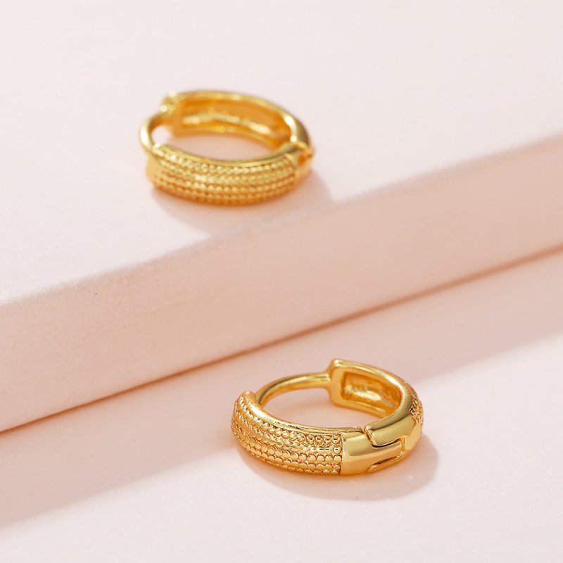 Gold-plated Simple Earrings Copper Ornaments Ear Clip-Jewearrings