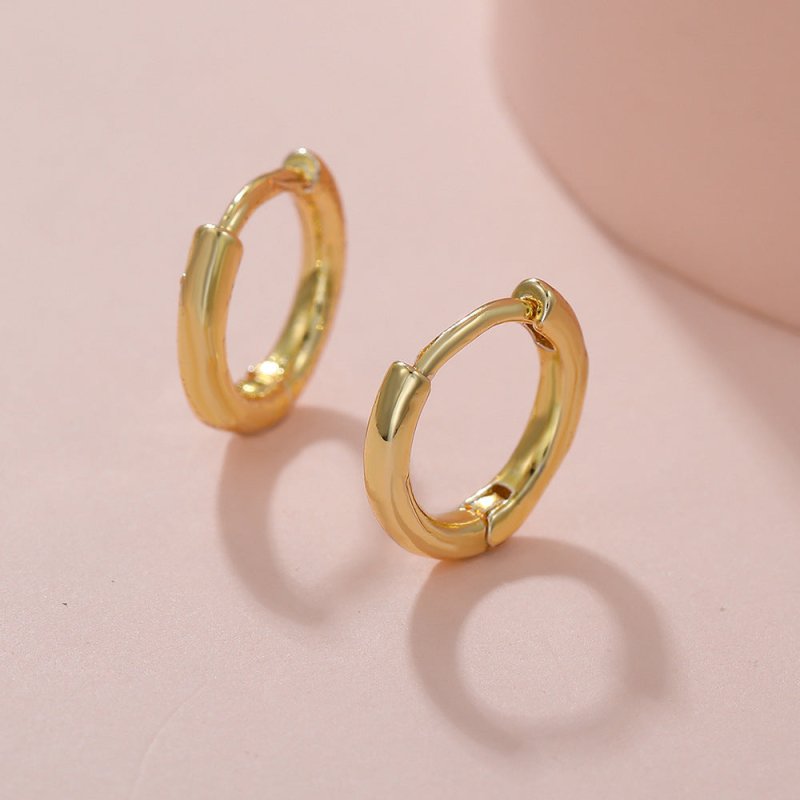 Gold-plated Simple Earrings Copper Ornaments Ear Clip-Jewearrings