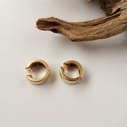 Gold Small Hoop Earrings-Jewearrings