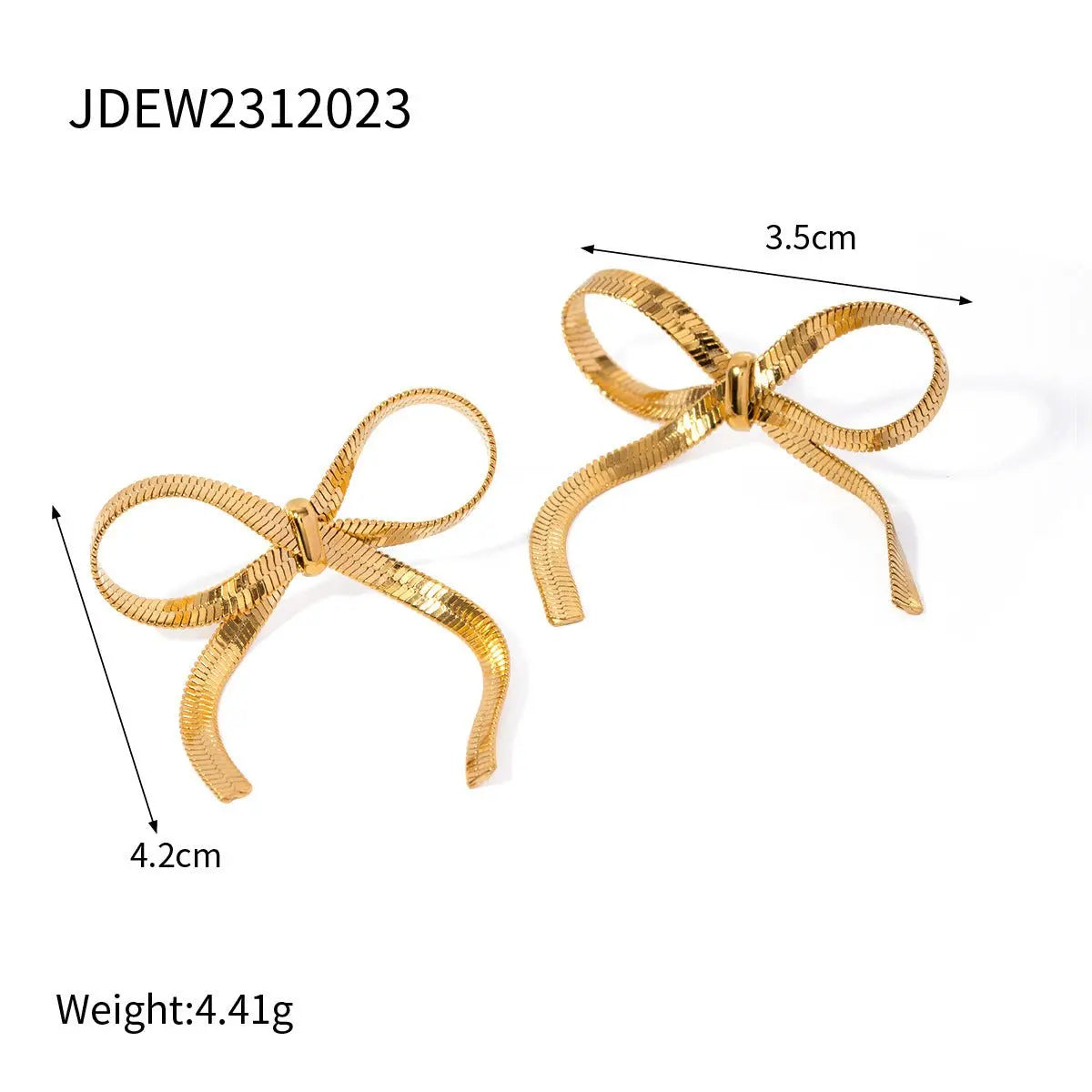 Graceful 18K Gold Bow Earrings-Jewearrings